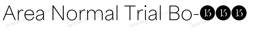 Area Normal Trial Bo字体转换